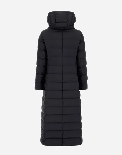 Herno Long Hooded Quilted Padded Outerwear In Black