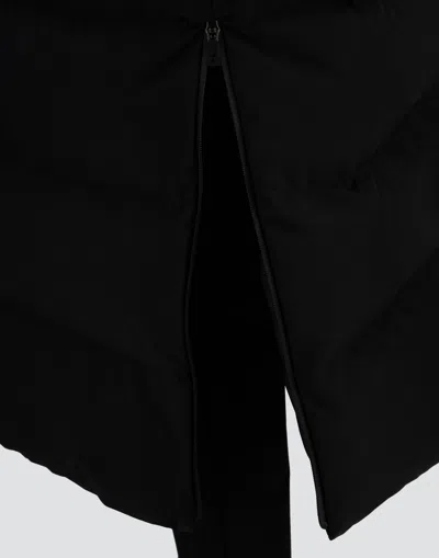 Herno Hooded Quilted Long Down Jacket With Pockets In Black