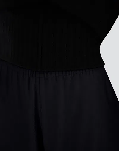 Herno Trousers In 100% Wool Flannel In Black