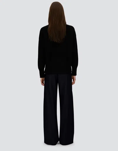 Herno Trousers In 100% Wool Flannel In Black