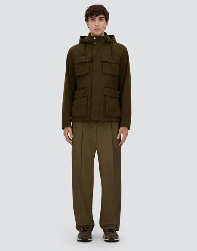 Herno Long Sleeve Hooded Padded Parka Jacket In Green