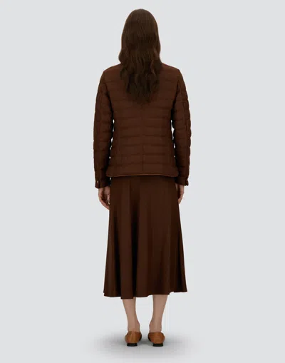 Herno Skirt In Virgin Wool Tweed In Brown