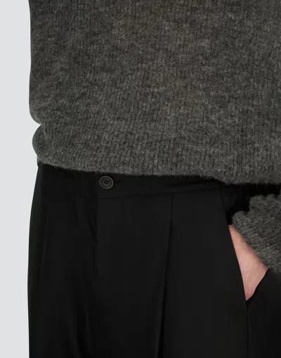 Herno Trousers In Fluid Wool In Black