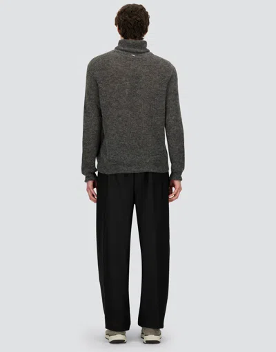 Herno Trousers In Fluid Wool In Black