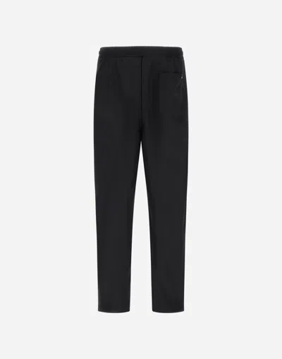 Herno Trousers In Fluid Wool In Black