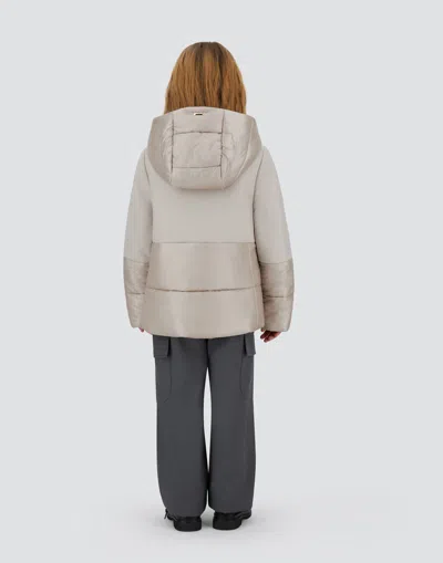 Herno Cape In Ecowool And Nylon Ultralight In Neutral