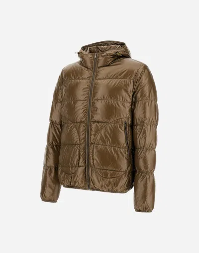 Herno Iconic Ultralight Nylon Down Jacket In Green