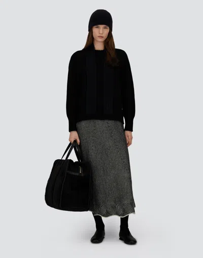 Herno Sweater In Carded Pure Wool G.7 In Black