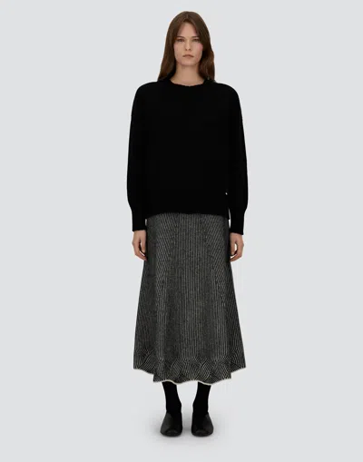 Herno Sweater In Carded Pure Wool G.7 In Black