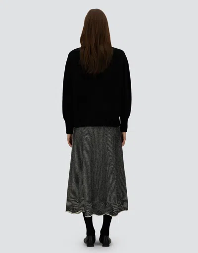 Herno Sweater In Carded Pure Wool G.7 In Black