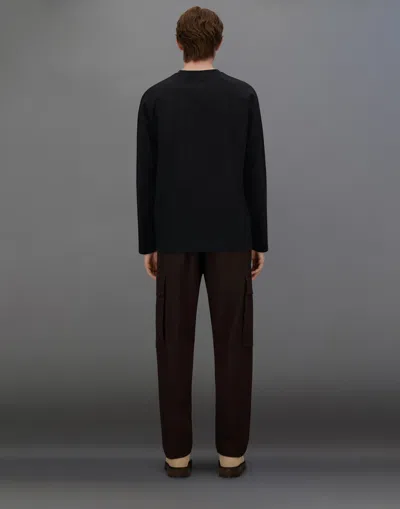 Herno Laminar T-shirt In Mercerised Jersey And 2l Gore-tex In Black