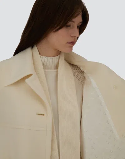 Herno Coat In Luxury Wool In White