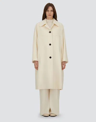 Herno Coat In Luxury Wool In White