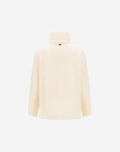 Herno Turtleneck Sweater In 100% Wool In Neutral