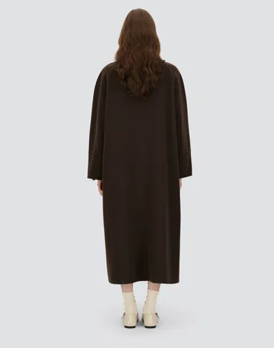 Herno Double-breasted Patch-pocket Coat In Brown