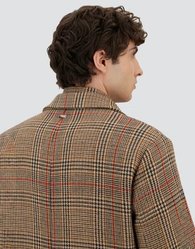 Herno Coat In Glen Check R-wool In Multi