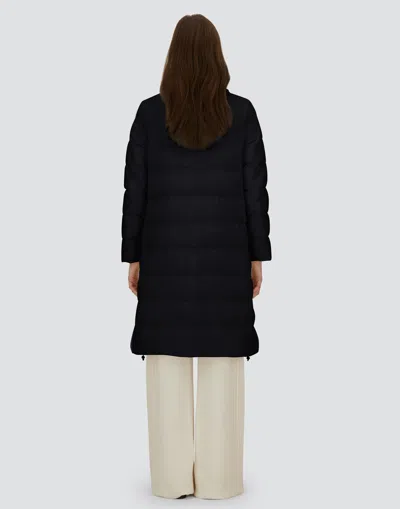 Herno Down-feather Mid-length Coat In Black