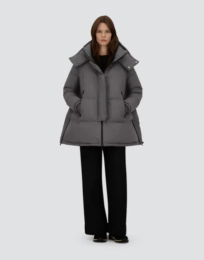 Herno Relaxed Jacket In 2-layer Windstopper In Gray