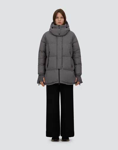 Herno Relaxed Jacket In 2-layer Windstopper In Gray