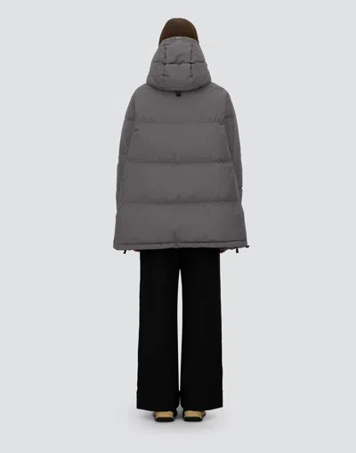 Herno Relaxed Jacket In 2-layer Windstopper In Gray