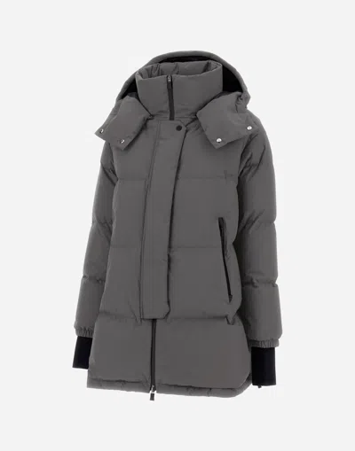 Herno Relaxed Jacket In 2-layer Windstopper In Gray