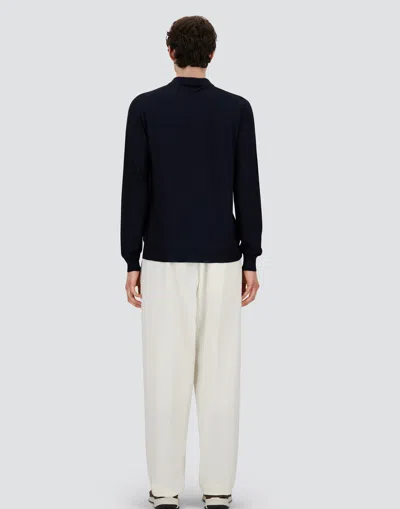 Herno Cotton Feel Trousers With Drawstring In White
