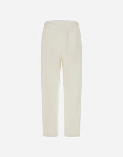 Herno Cotton Feel Trousers With Drawstring In White