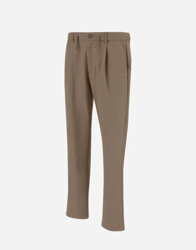 Herno Trousers In Warm�tech In Burgundy
