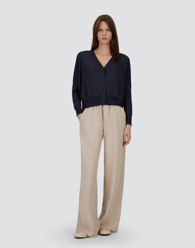 Herno Cardigan In Basic Merino�wool In Gold