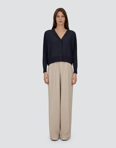 Herno Cardigan In Basic Merino�wool In Gold