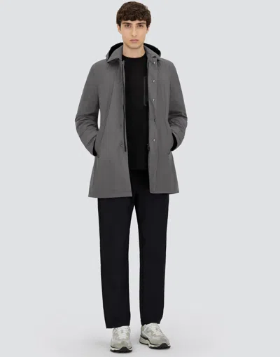 Herno Long Parka In 2-layer Windstopper In Gray