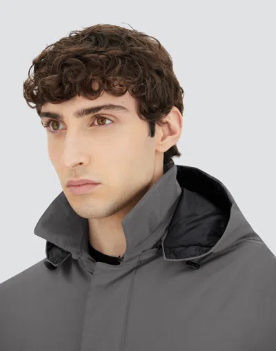 Herno Long Parka In 2-layer Windstopper In Gray