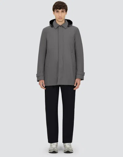 Herno Long Parka In 2-layer Windstopper In Gray