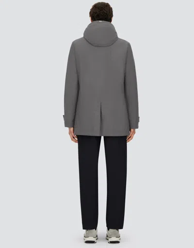 Herno Long Parka In 2-layer Windstopper In Gray