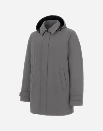 Herno Long Parka In 2-layer Windstopper In Gray