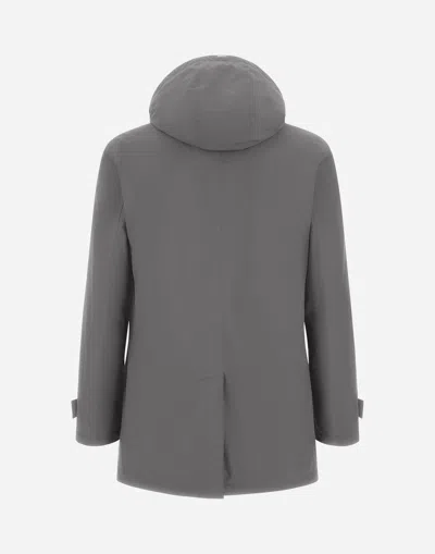 Herno Long Parka In 2-layer Windstopper In Gray