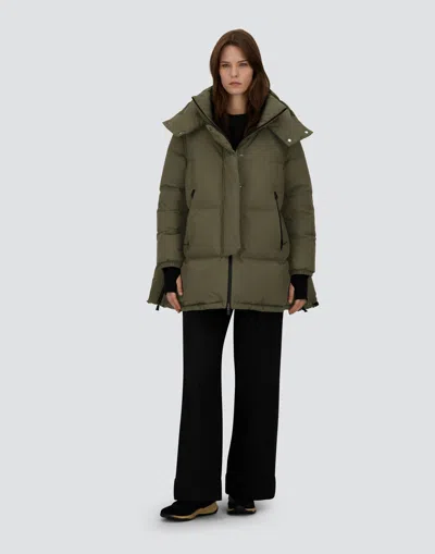 Herno Relaxed Jacket In 2-layer Windstopper In Green