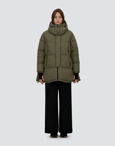 Herno Relaxed Jacket In 2-layer Windstopper In Green