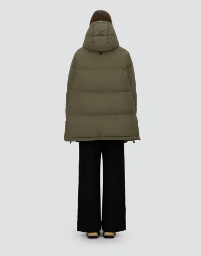 Herno Relaxed Jacket In 2-layer Windstopper In Green