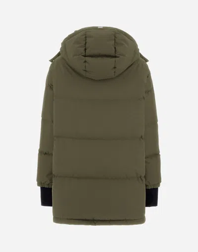 Herno Relaxed Jacket In 2-layer Windstopper In Green