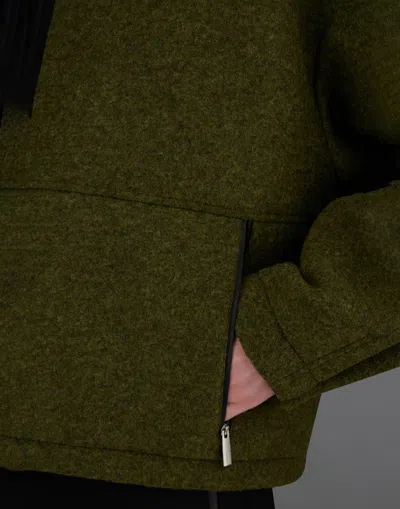 Herno Laminar Jacket In Technical Wool In Green