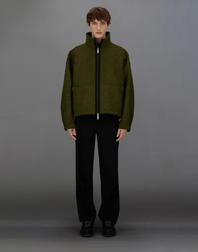 Herno Laminar Jacket In Technical Wool In Green