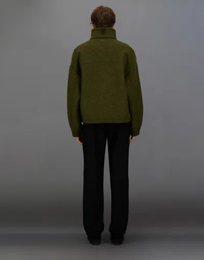 Herno Laminar Jacket In Technical Wool In Green