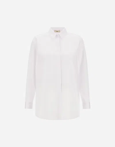 Herno Shirt In Pure Dense Cotton In White