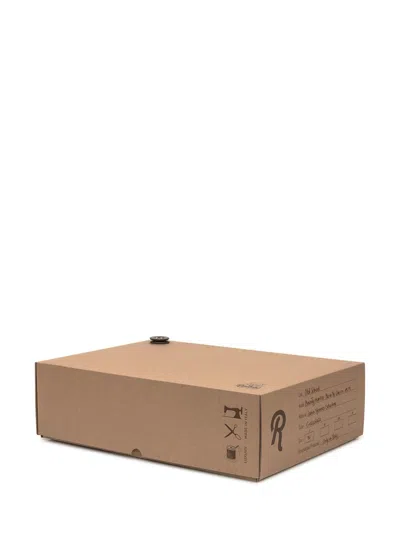 Rakkì Rakki Blue Wool Overshirt With Front Pockets In Brown