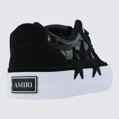 Amiri Black Leather Sunset Skate Sneakers In Black