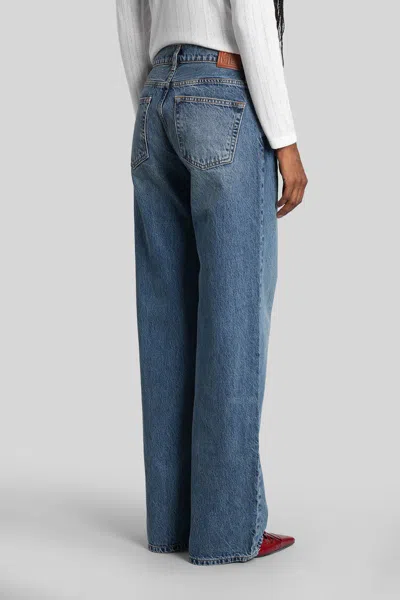Anine Bing Briley Low Rise Wide Jeans In Blue