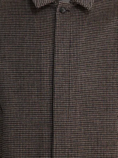 Vince Houndstooth Overshirt Jacket Jackets Brown In Brown