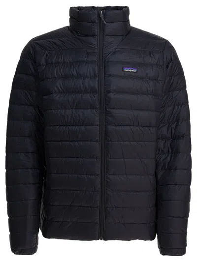 Patagonia Down Sweater Jacket With High Collar In Black
