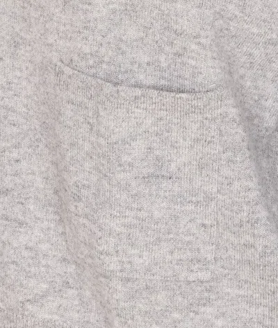 Not Shy Patch-pocket Buttoned Cardigan In Gray